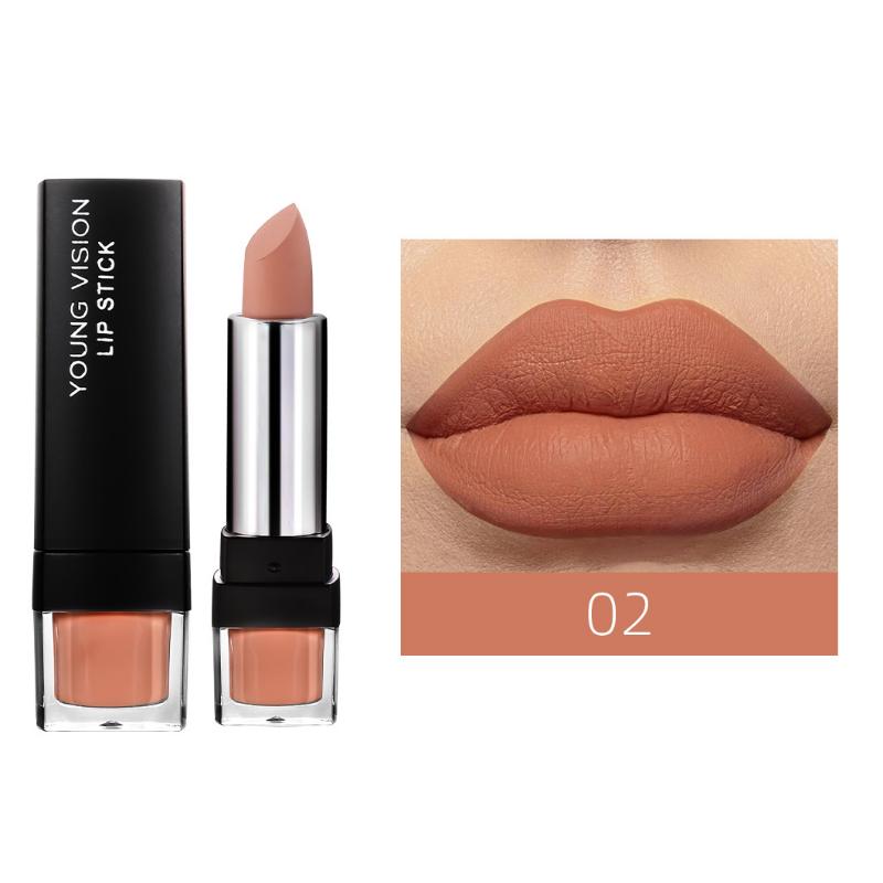 Matt Matt 12-farbiger Einzellippenstift Samtlippenstift, der nicht leicht an der Tasse klebt