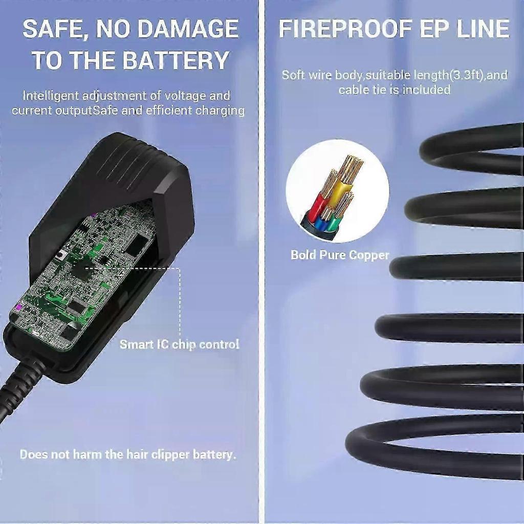 5V 1A Adapter for Andis Shaver Charger, Power Cord Replacement Compatible with Andis 17150 17165 TS-1 TS-2 Foil Shaver