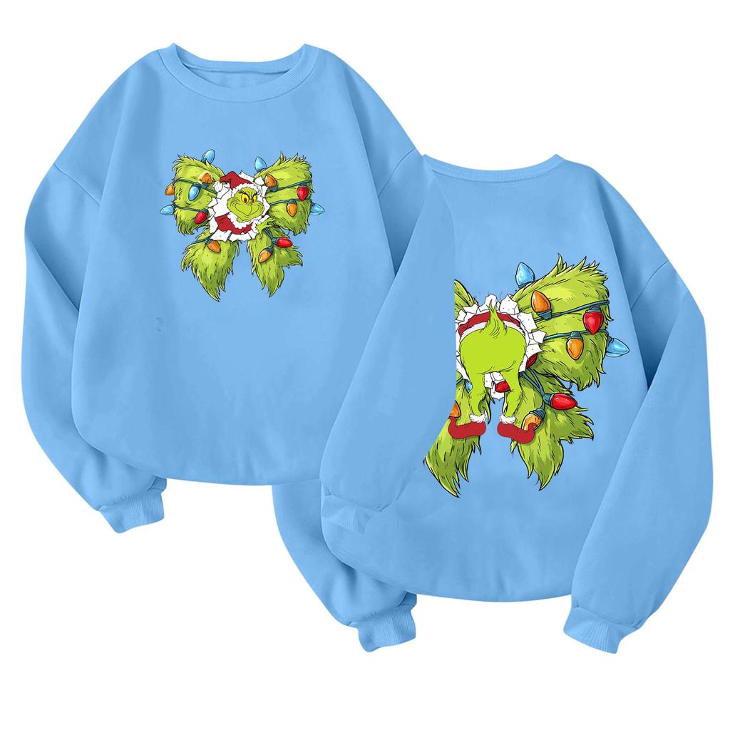 Children's Fashionable Lightweight Long-sleeved Round Neck Pullover With Pockets Printed Pullover