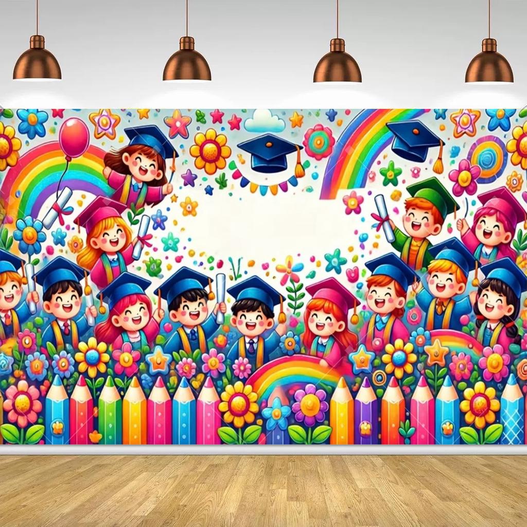 Kindergarten Graduation Photo Fund, Preschool Graduation Celebration Banner for Children, Children's Graduation Photo Decoration.