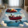 Cute Snoopy Dog Cartoon Living Room Non-Slip Area Rug Soft Carpet for Bedroom Kids Playroom Sofa,Home Decor Doormat Gift