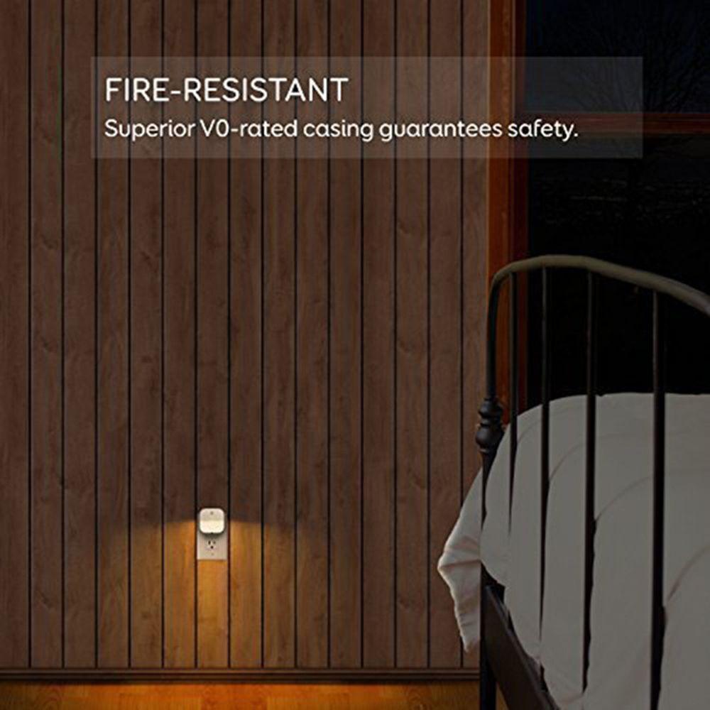 White Plug In Living Room Light Sensor Bedroom Energy Saving Bedside Lamp Night Light Wall Lamp LED