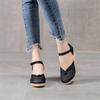 2025 Korean Style Women's Wedge Heel Sandals - Pointed Toe, Comfortable, with Buckle