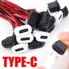 6/2PCS Type-C Female 2Pin USB Connector Type-C Waterproof with Female Socket Fast Charging Jack Charging Port USB-C Charger Plug