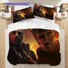 Horror Icons Freddy Vs Jason Threepiece Set 1 Duvet Cover 2 Pillowcase Without Core Soft And Comfortable Duvet Cover And Pillowcase