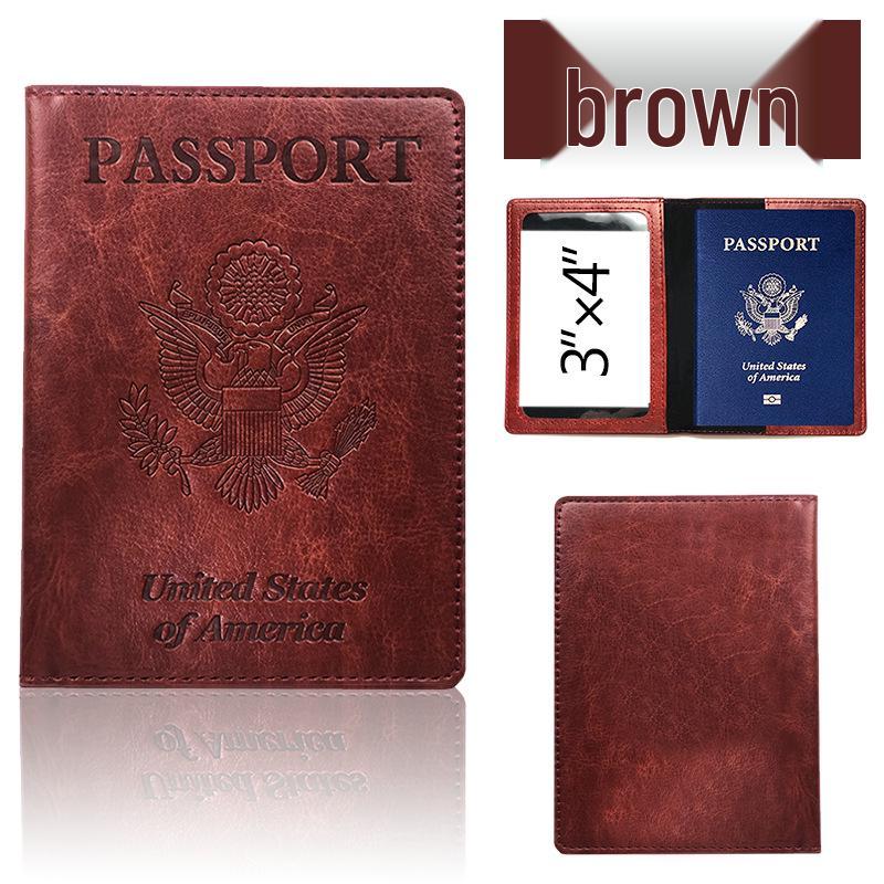 Персонализированный держатель для паспорта и защитный чехол для билетов из ПУ-кожи 10x15 cm