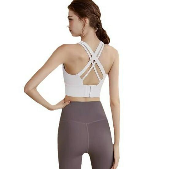 Women's Push-Up Sports Bra: Anti-Sag, Shockproof Yoga Vest for Plus Size Running & Fitness