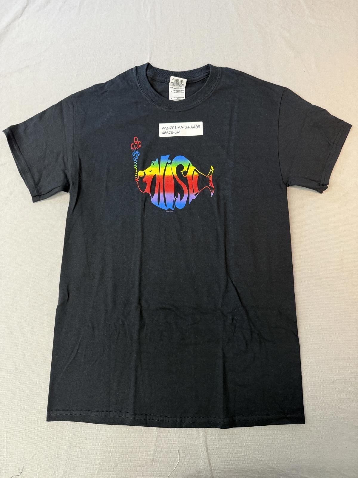 Phish T-shirt - Classic Phish Fish Logo Rainbow Print 2007 S XL