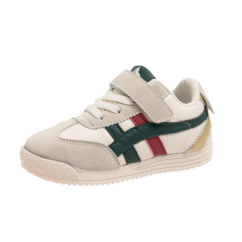 2025 spring new children's sports shoes children's leather soft-soled casual board shoes Korean version of boys and girls casual shoes
