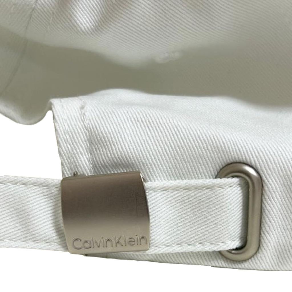 Ck Cap Hat Logo Monogram 6 Panel Cotton Adjustable Adjuster Simple 4G5002G [Calvin Klein] Men's Women's BRIGHT_WHITE(110) ONE_SIZE [Item]