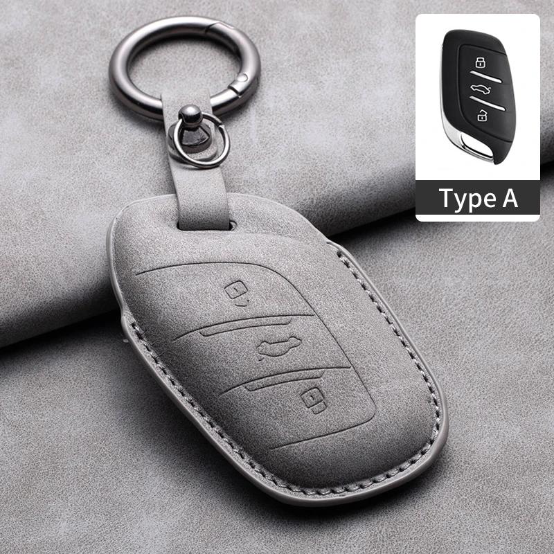 

Car Remote Key Case Cover for Roewe MG4 2023 RX5 I6 I5 RX3 RX8 ERX5 MG ZS EV MG6 EZS HS EHS 2019 2020 Leather Car Key Fob