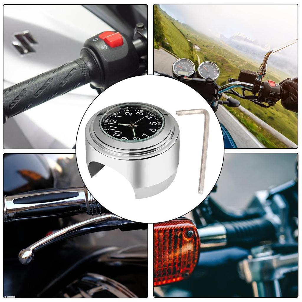 Motorradlenker Uhr - Motocross Lenkerhalterung Zifferblatt Uhr, Fahrrad Motorrad Uhr |