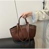 Luxury Handbags Fashiable High-end Simple Frosted Suede Women's Shoulder Bag Coffee-colored Mother-and-child Bag Zipper Wallet