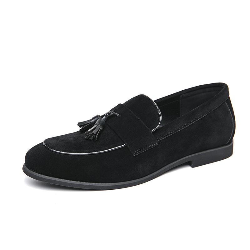 Men s Casual Tassel Loafers - Suede Leather, Large Size, Driving Shoes 39