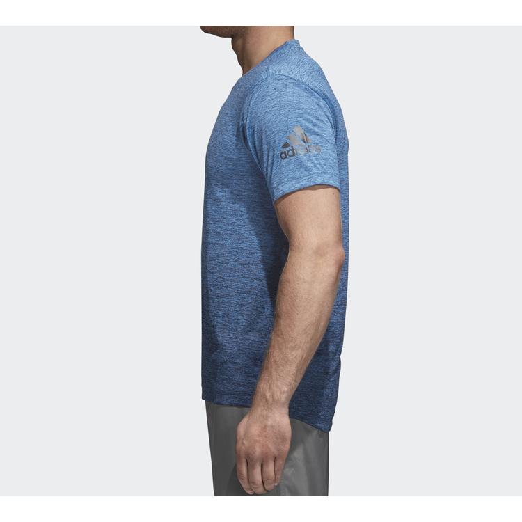 Adidas T Shirts Men's Navy Blue Crew Neck Moderate Straight Fit CX0218