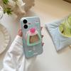 Koreański słodki kreskówka Etui na telefon Apple Magsafe Tok do iPhone 15 13 14 16 Pro Max Lody lustrzane magnetyczny uchwyt czyste etui