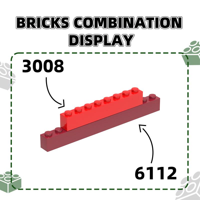 Non-Toxic 22 Pcs/Lot 6112 1X12 High 12 Hole Building Block Moc Color Accessories Compatible With Brick Diy Children'S Toy Assembly Gift