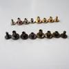 10 pièces 5/6.5/8mm Bagages Artisanat Vêtements/Sac/Chaussures Clou en Laiton Rivets de Sangle Vis Clou Solide Boulon Artisanat du Cuir Vis à Tête Ronde