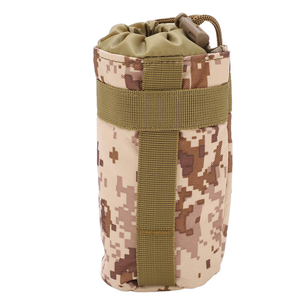 Water Bottle Pouch Hand Free Portable Cycling Water Bottle Bag for Outdoor ActivitiesDesert Camouflage