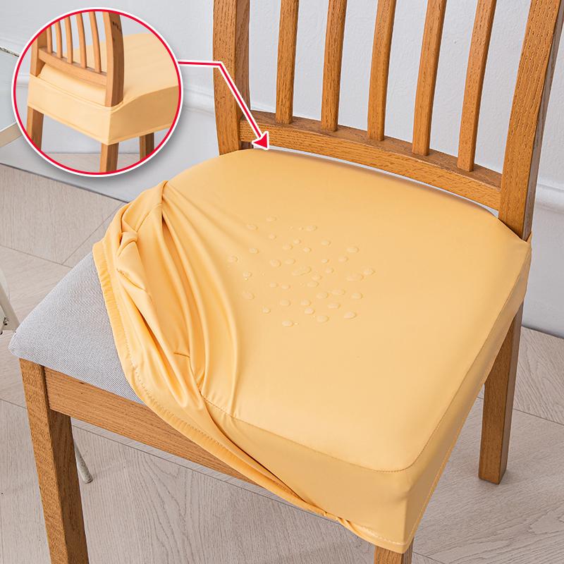 Wasserdichte PU Stretch Sitzbezüge für Esszimmerstühle Waschbare Esszimmerstuhlbezüge, Stuhlhussen Schutz für Büro Bankett 1 Stück