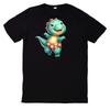 T-Shirt Niedliches Dinosaurier In Der Poolparty