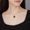 Versace Solid Color Pendant Design Metal Resin Necklace Unisex Necklace Gold 24PDG17255DJMRK41T