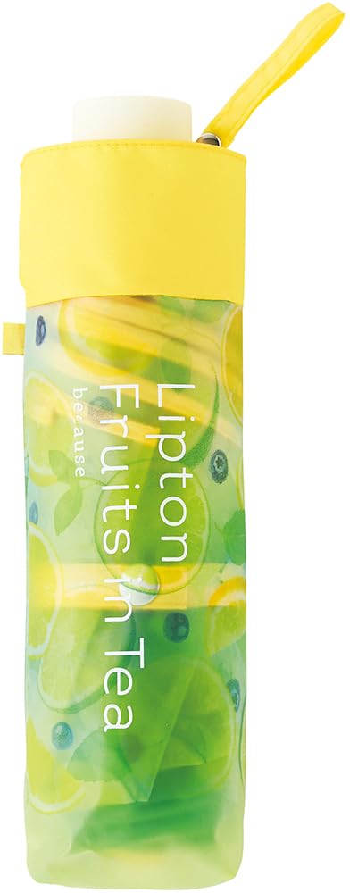 Because Lipton Women's Clear Folding Umbrella, Fruit in Tea Mini, Green, B-055262