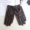 New Women's Sheepskin Gloves Thin Unlined Rivet Style Colored Driving Leather Gloves