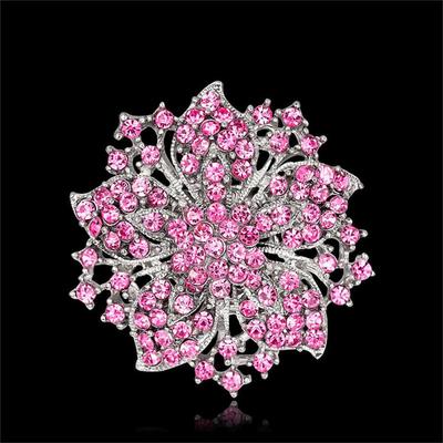 Women's Couple Brooch, Sweet Heart-shaped Simple Classic Brooch, Accessory, Wedding Party Sparkling Brooch with Diamonds