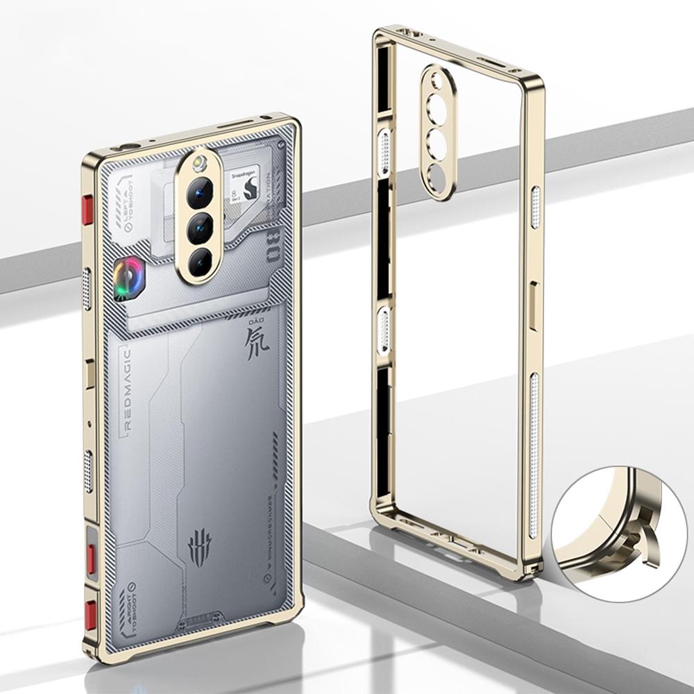 Bumper Cases For ZTE Nubia Red Magic 8 Pro+ 5G/8 Pro 5G Metal Frame Heat Dissipation Cover with Lens Protector