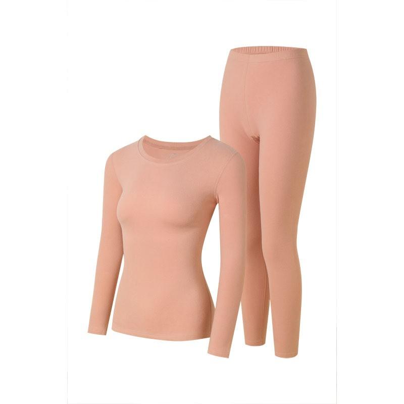Mens Womens Cotton Thermal Underwear Set Fleece Lined Warm Base Layer Top Bottom Winter