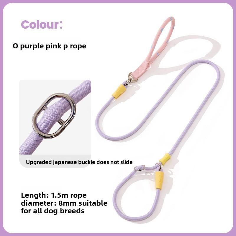 

Pet Dog Traction Rope With Nylon For Small Medium Dogs Flexible Reliable And Nylon Purple,M