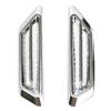 2x Chrome SUV Car Auto Air Flow Fender Side Vent Decoration Stickers Accessories