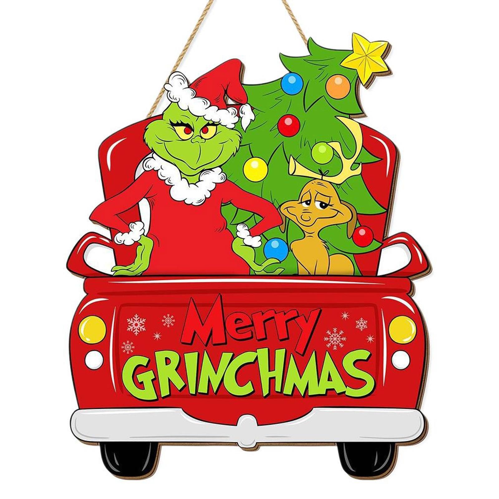 

Christmas Decoration Listing - Christmas Wooden Door Holiday Decoration Door Wall Tree Decoration One Size