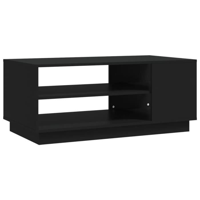 VidaXL Table basse Noir 102 x 55 x 43 cm Aggloméré