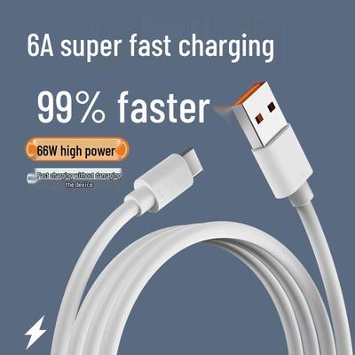 Надшвидкий зарядний кабель Type-C 66 Вт для Xiaomi, LeEco, Huawei - Високошвидкісна зарядка 6A