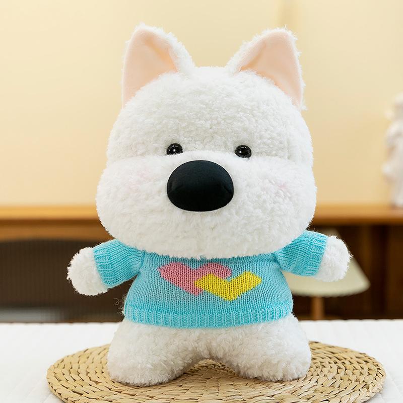 Cute Sweater Style West Highland Dog Plush Toy Wedding Sprinkler Confession Doll Children's Birthday Gift Claw Machine