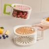 Fruit Washing and Draining Basket, Food Grade High Aesthetics with Lid, 2026 New Fruit Washing and Filtering Basket, Portable