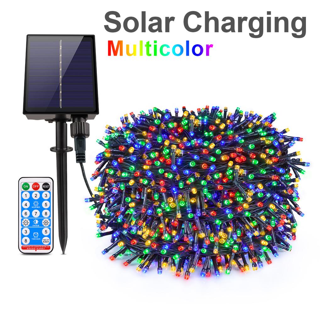 Solar Lamp Outdoor Waterproof LED String Fairy Light Garland For Wedding Tree Garden Lawn Holiday Party Decor 100/50/30/20/10M
