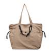 Fashion casual canvas bag women's 2025 new Korean version large-capacity student class bag commuter tote shoulder bag