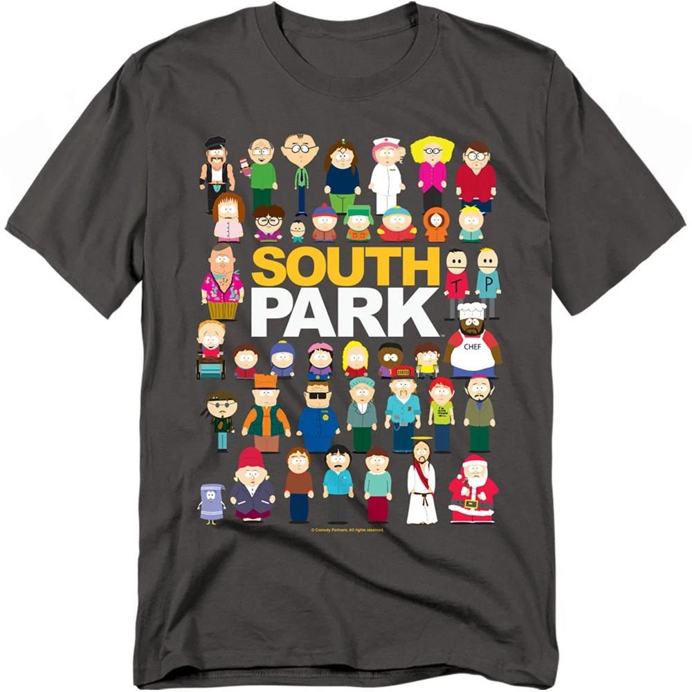 South Park - Full Cast - Unisex Short Sleeve Children s T-shirt - Gray 150