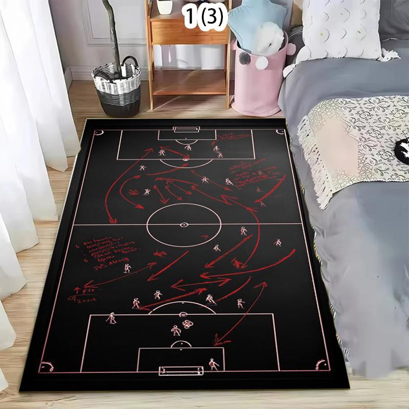 Rug Carpet Mat Non-Slip Basketball Hoop Illusion Area Rug for Living Room Entryway Kitchen Nursery Playroom Sports Home Decor
