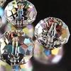 8mm Glas-Schliffperle, flach, Radperle, DIY Schmuckzubehör, Armbandperle, Kristall-Einzelperle