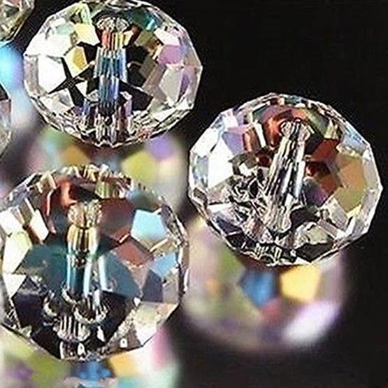 8mm Glas-Schliffperle, flach, Radperle, DIY Schmuckzubehör, Armbandperle, Kristall-Einzelperle
