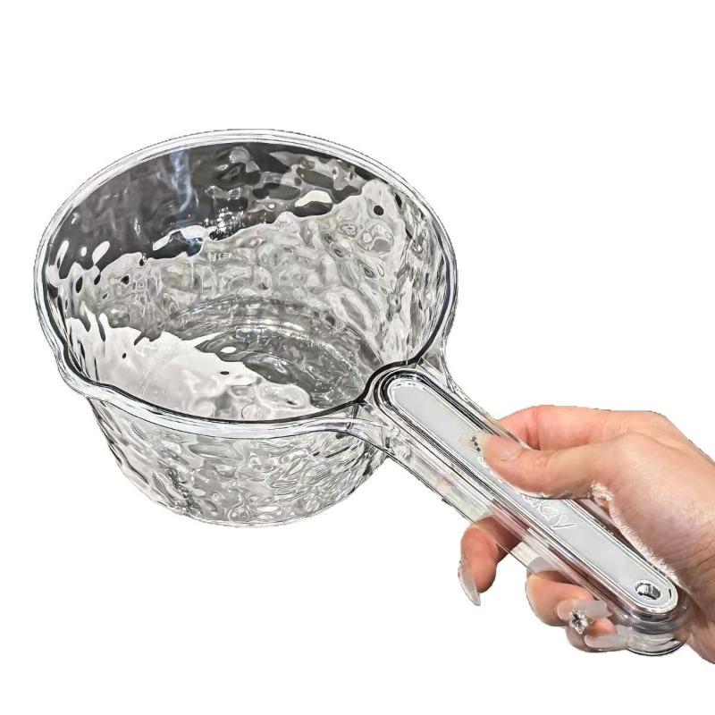 Household Water Ladle, Non-breakable, Thickened Long-handled Water Spoon, Transparent Plastic Water Ripple Water Ladle