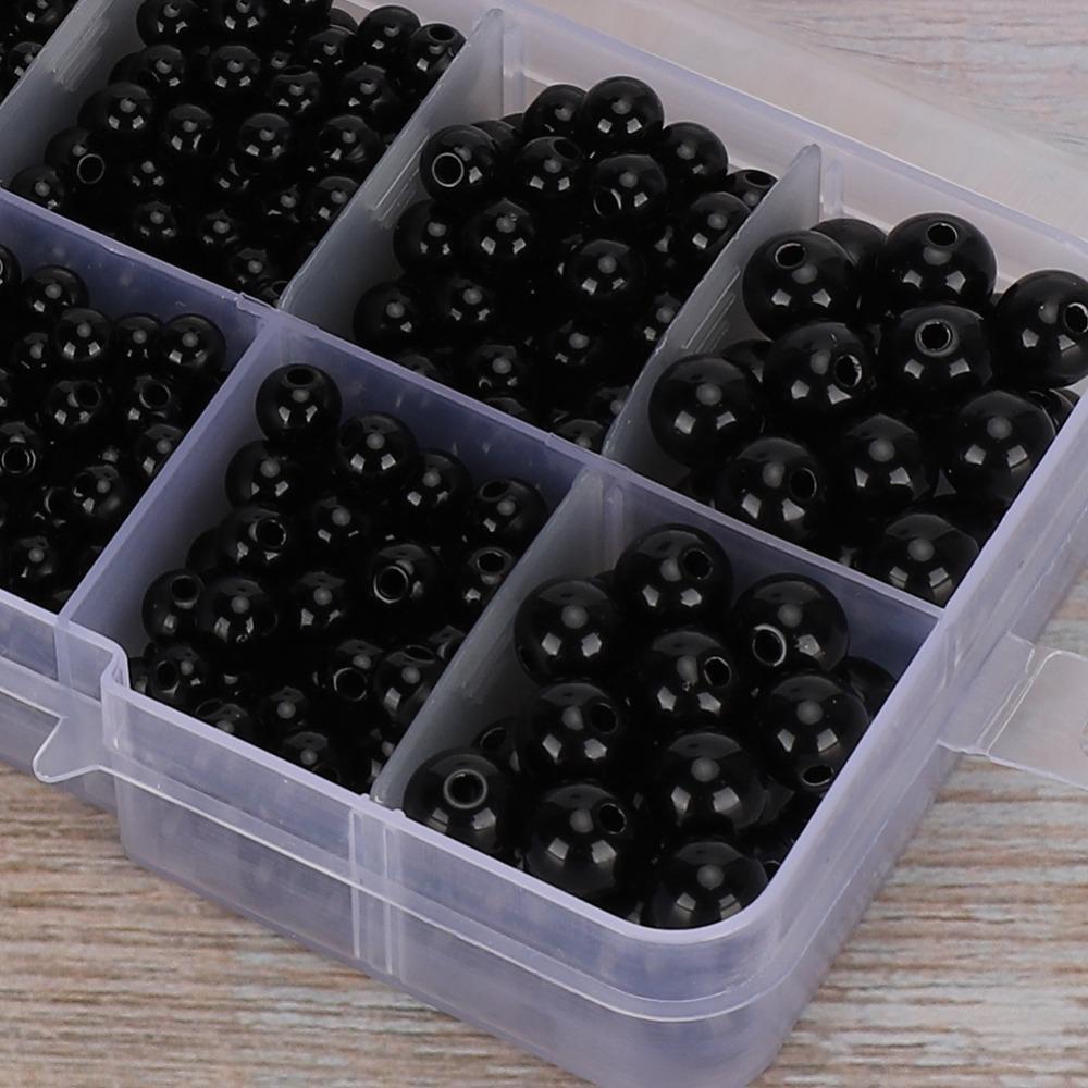 1380pcs All Black Doll Eyes 3-8mm Animal Doll Toy Doll Accessories Plastic Eyes  Doll Making