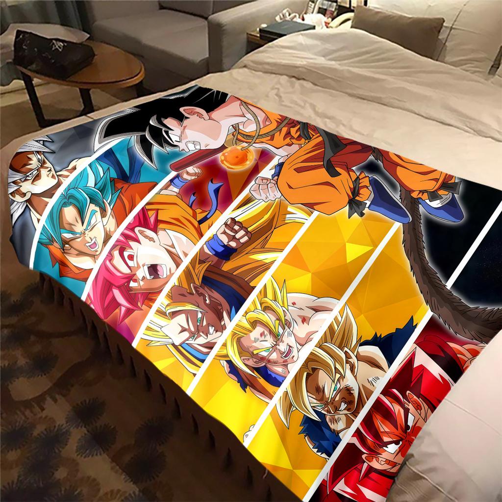 1PC Dragon Ball Super  Print Flannel Blanket, High quality All Seasons, Home Decor, Warmth and Comfort, Perfect for Christmas Gifts