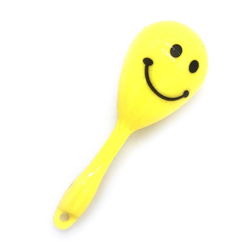 PAKET MED 6 Mini Smiley Maracas 8 CM Leksak för barn Födelsedagskalas Påsfyllnad slumpmässig
