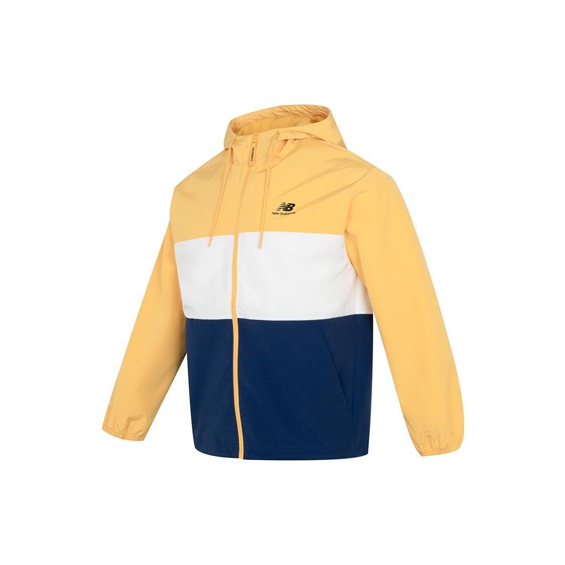 New Balance Lifestyle Hooded Jacket Asia Sizing  Yellow White Blue  Unisex 5AD38011-YL XL