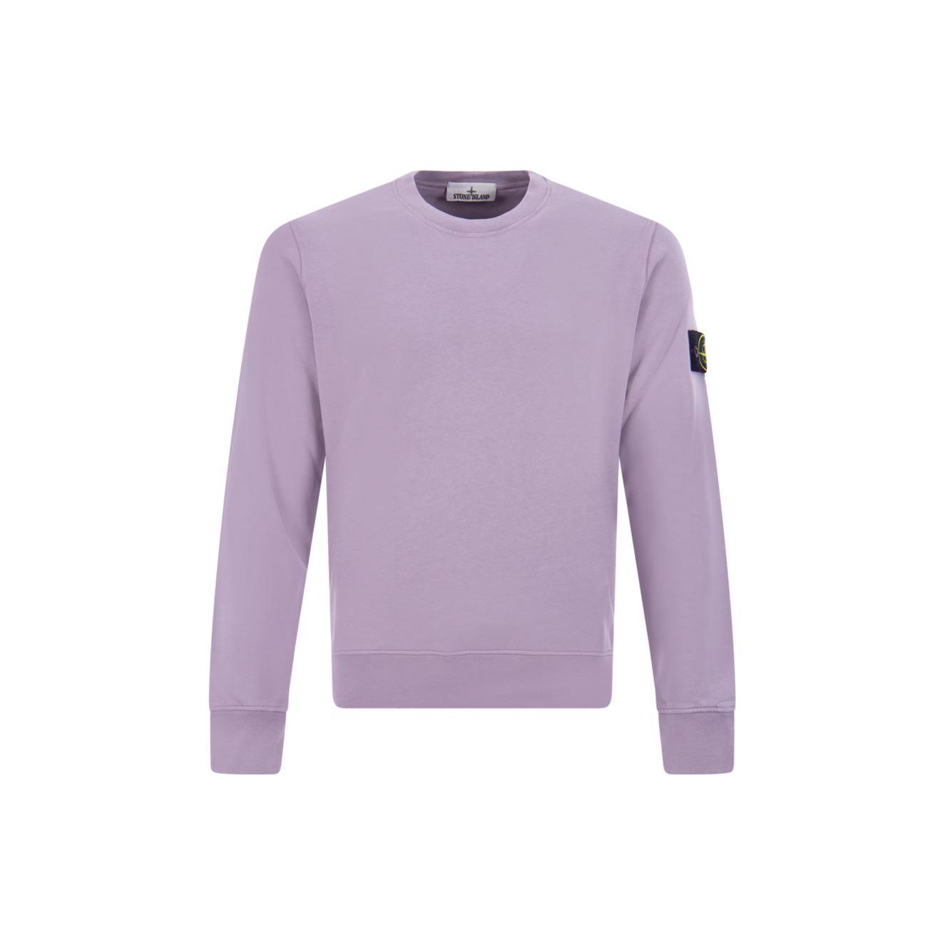 Stone Island Logo Effen Kleur Lange Mouwen Ronde Hals Sweatshirt Heren sweatshirt Paars 791563051-V0047 XL